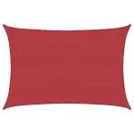 Pânză parasolar, roșu, 3×5 m, HDPE, 160 g/m²