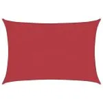 Pânză parasolar, roșu, 3,5×4,5 m, HDPE, 160 g/m²