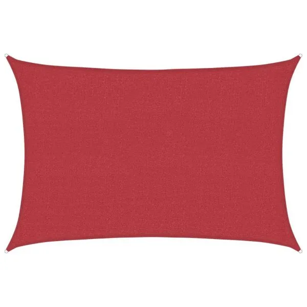 Pânză parasolar, roșu, 3,5×4,5 m, HDPE, 160 g/m²
