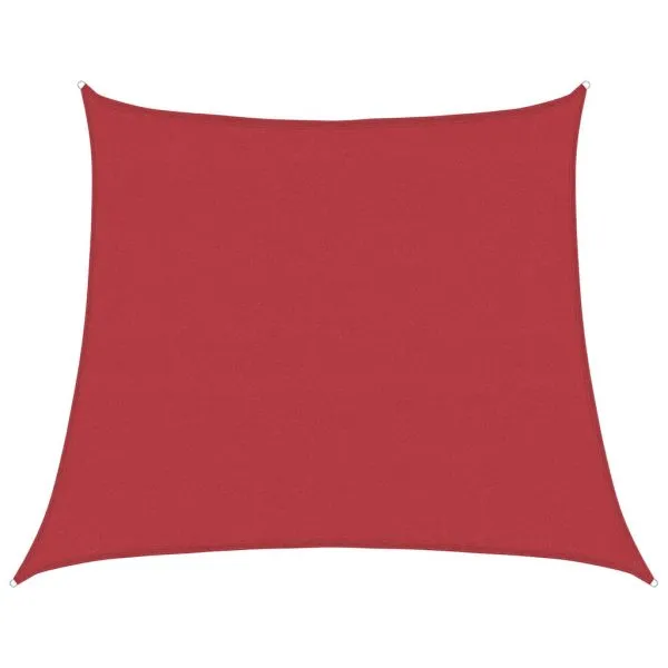 Pânză parasolar, roșu, 4/5×4 m, HDPE, 160 g/m²