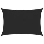 Pânză parasolar, negru, 3×4 m, HDPE, 160 g/m²