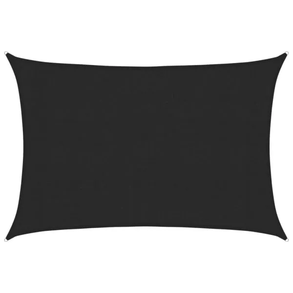 Pânză parasolar, negru, 3×4 m, HDPE, 160 g/m²