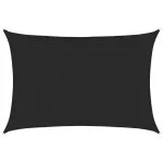 Pânză parasolar, negru, 5×7 m, HDPE, 160 g/m²