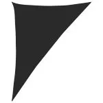 Pânză parasolar, negru, 4x5x6,8 m, HDPE, 160 g/m²