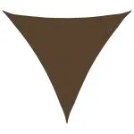 Pânză parasolar, maro, 3,6×3,6×3,6 m, HDPE, 160 g/m²