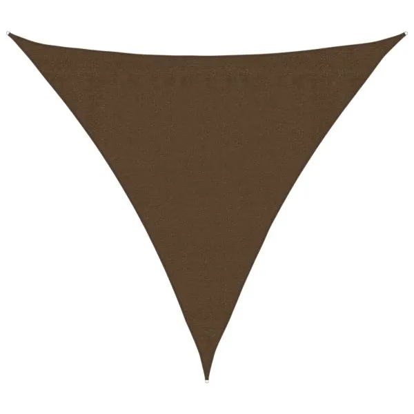 Pânză parasolar, maro, 3,6×3,6×3,6 m, HDPE, 160 g/m²
