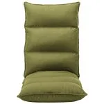 Scaun de podea pliabil, verde, material textil