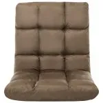 Scaun de podea pliabil, gri taupe, microfibră