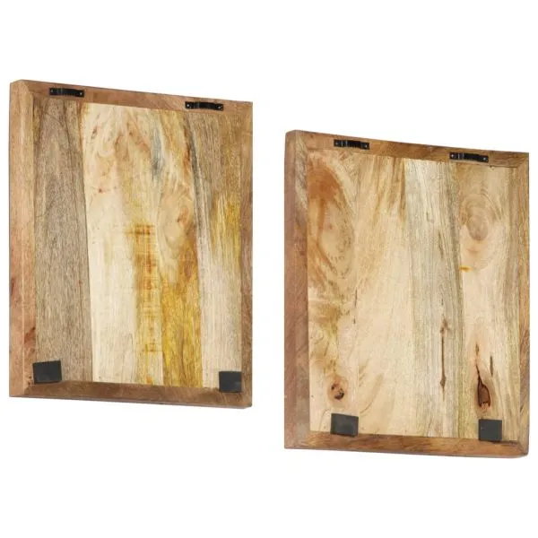 Panouri perete sculptate manual 2 buc. 40x40x1,5 cm lemn mango