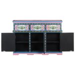Servantă vopsită manual, multicolor, 110x30x76 cm, lemn mango