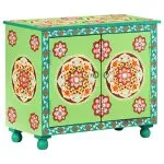 Dulap vopsit manual, multicolor, 70x35x60 cm, lemn mango