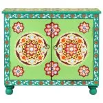 Dulap vopsit manual, multicolor, 70x35x60 cm, lemn mango