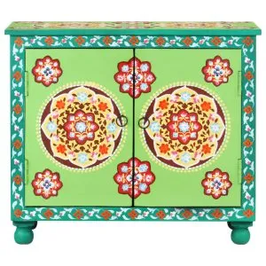 Dulap vopsit manual, multicolor, 70x35x60 cm, lemn mango