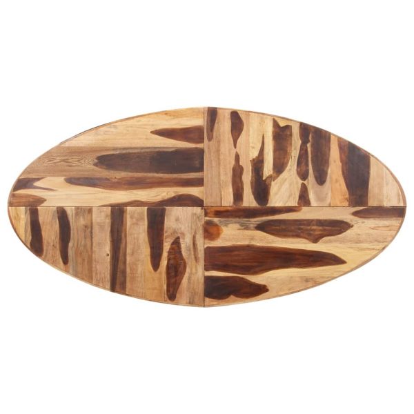 Masă de bucătărie ovală, 200x100x75 cm, lemn acacia