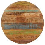 Masă de bucătărie, 100x100x75 cm, lemn masiv reciclat, rotundă