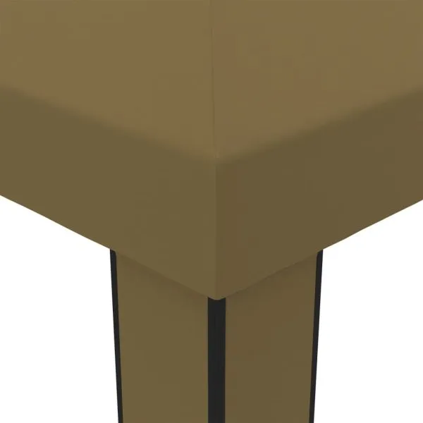 Pavilion cu acoperiș dublu, gri taupe, 3 x 6 m, 180 g/m²
