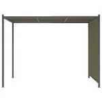 Pergolă grădină cu acoperiș retractabil gri taupe 3x3m 180 g/m²