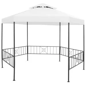 Pavilion de grădină, alb, 323 x 275 x 265 cm, 180 g/m²