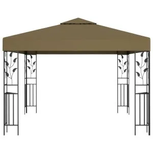 Pavilion de grădină, gri taupe, 3 x 3 m, 180 g/m²