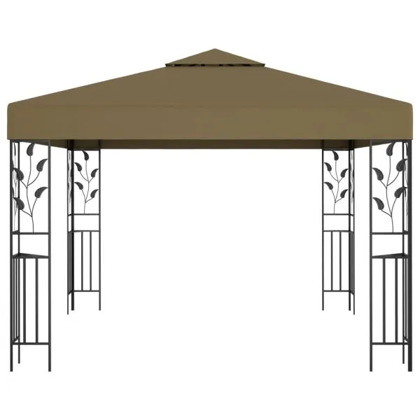 Pavilion de grădină, gri taupe, 3 x 3 m, 180 g/m²