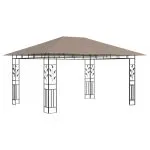 Pavilion cu plasă anti-țânțari, gri taupe, 4x3x2,73 m, 180 g/m²