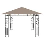 Pavilion cu plasă anti-țânțari, gri taupe, 4x3x2,73 m, 180 g/m²