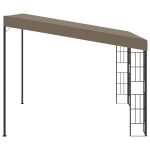 Pavilion montat pe perete, gri taupe, 3 x 3 m, material textil