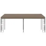 Pavilion montat pe perete, gri taupe, 6 x 3 m, material textil