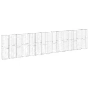Perete gabion cu capace, 900 x 30 x 200 cm, oțel galvanizat