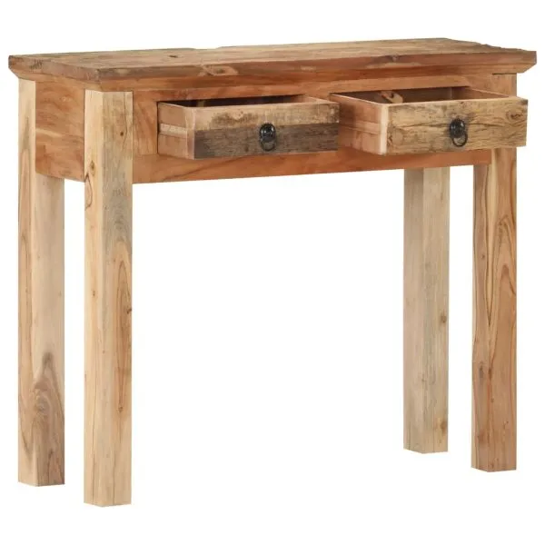 Masă consolă 90,5x30x75cm lemn masiv de acacia și lemn reciclat