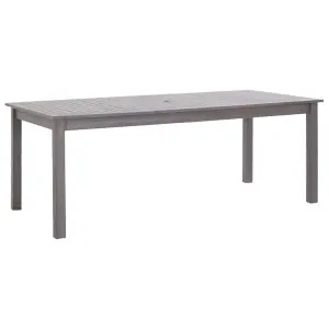 Masă grădină, gri, 200 x 90 x 74 cm, lemn masiv de acacia