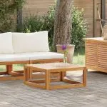 Set canapea de grădină cu perne, 2 piese, lemn masiv de acacia