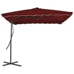 Umbrelă de grădină, stâlp din oțel, roșu bordo, 250x250x230 cm