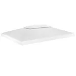 Acoperiș de pavilion cu 2 niveluri, alb, 4×3 m, 310 g/m²