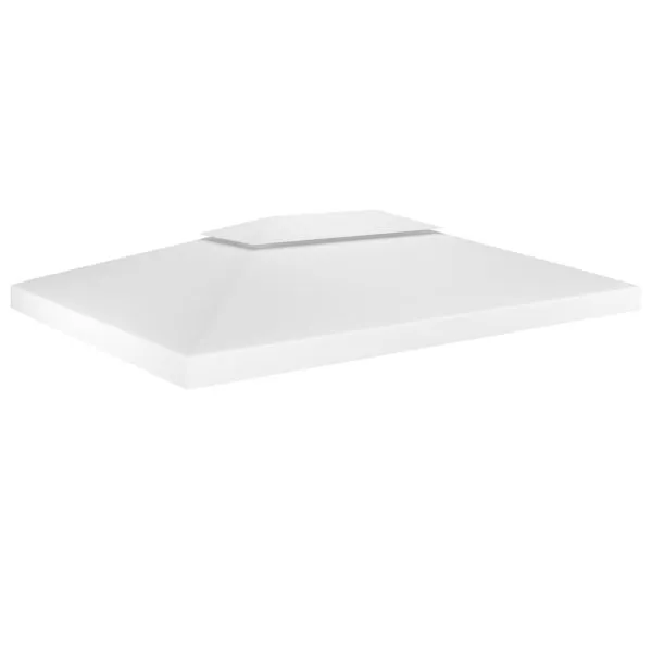 Acoperiș de pavilion cu 2 niveluri, alb, 4×3 m, 310 g/m²