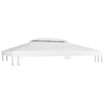 Acoperiș de pavilion cu 2 niveluri, alb, 4×3 m, 310 g/m²