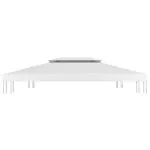 Acoperiș de pavilion cu 2 niveluri, alb, 4×3 m, 310 g/m²