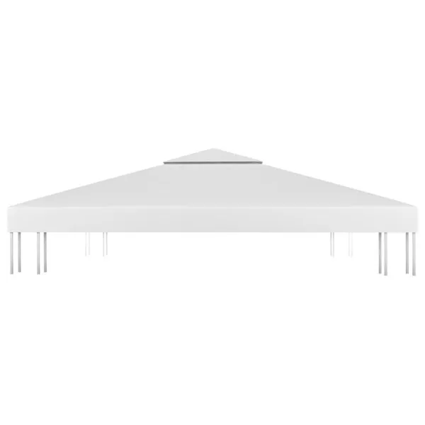 Acoperiș de pavilion cu 2 niveluri, alb, 4×3 m, 310 g/m²