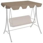 Copertină de rezervă leagăn grădină gri taupe 188/168×145/110cm