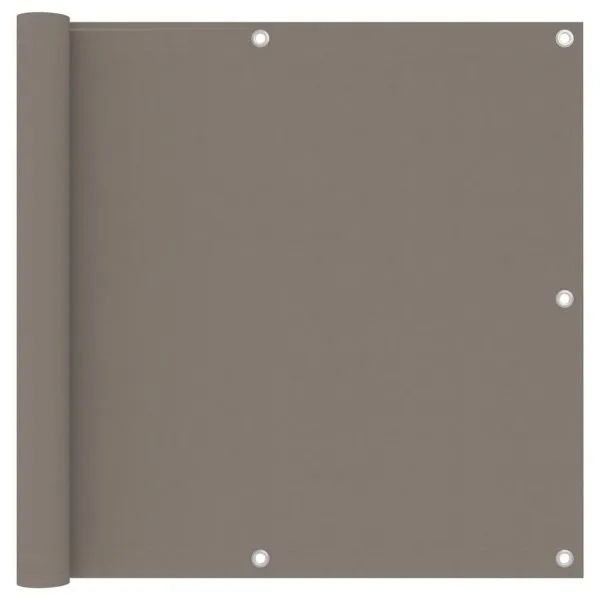 Paravan de balcon, gri taupe, 90×400 cm, țesătură oxford