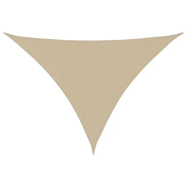 Parasolar, bej, 4,5×4,5×4,5 m, țesătură oxford, triunghiular