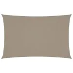 Pânză parasolar gri taupe 2,5x5m țesătură oxford dreptunghiular