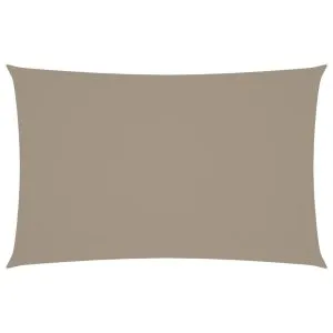 Pânză parasolar gri taupe 5×8 m țesătură oxford dreptunghiular