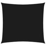 Parasolar, negru, 2,5×2,5 m, țesătură oxford, pătrat
