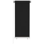 Jaluzea rulou de exterior, negru, 60×140 cm