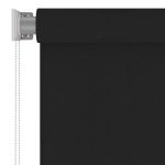 Jaluzea rulou de exterior, negru, 60×140 cm