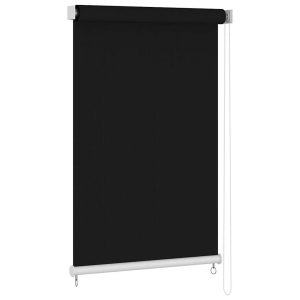 Jaluzea tip rulou de exterior, negru, 180×230 cm