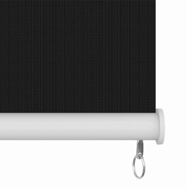 Jaluzea tip rulou de exterior, negru, 180×230 cm