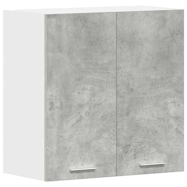 Dulap suspendat, gri beton, 60x31x60 cm, lemn prelucrat