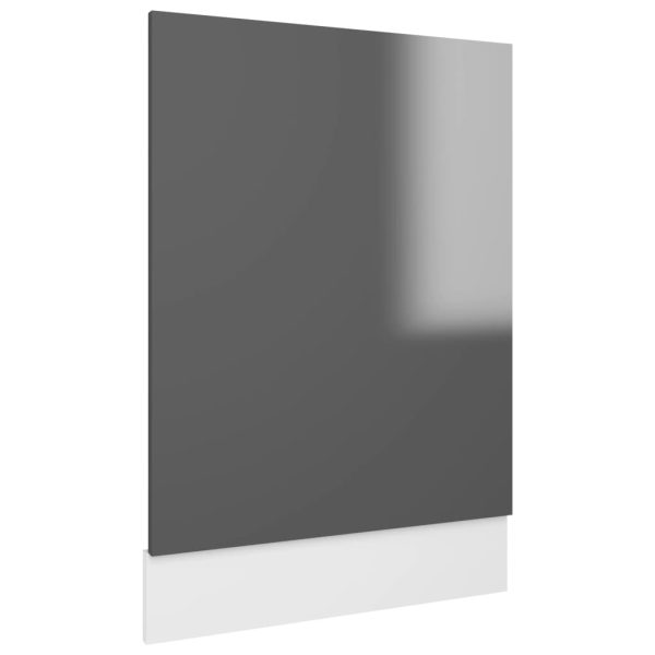 idaXL Panou mașină de spălat vase gri lucios 45x3x67cm lemn prelucrat